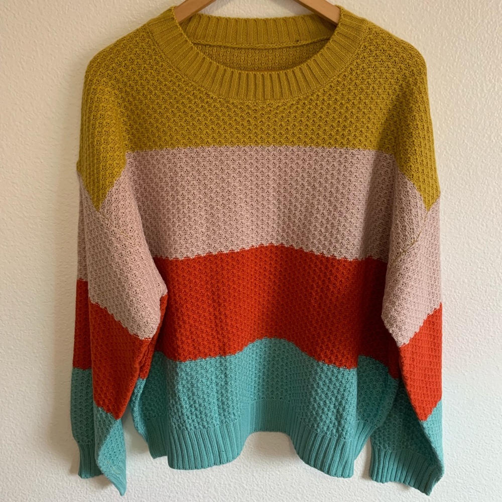 Knit Color-block Sweater